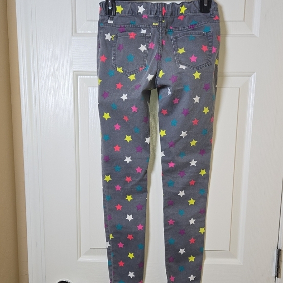 PLACE Gray Jeggings Colorful Stars JR. 12 ADJ WAIST  Y2K FUN UNIQUE COMFY BOLD - Picture 12 of 14